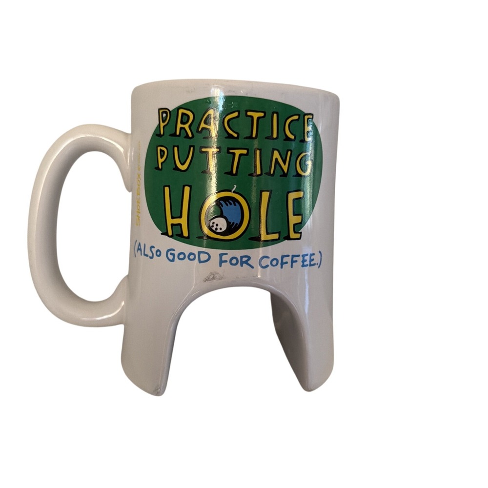 Practice Putting Hole Coffee Mug Hallmark Golf Gift Novelty Golf Cup Shoe Box
